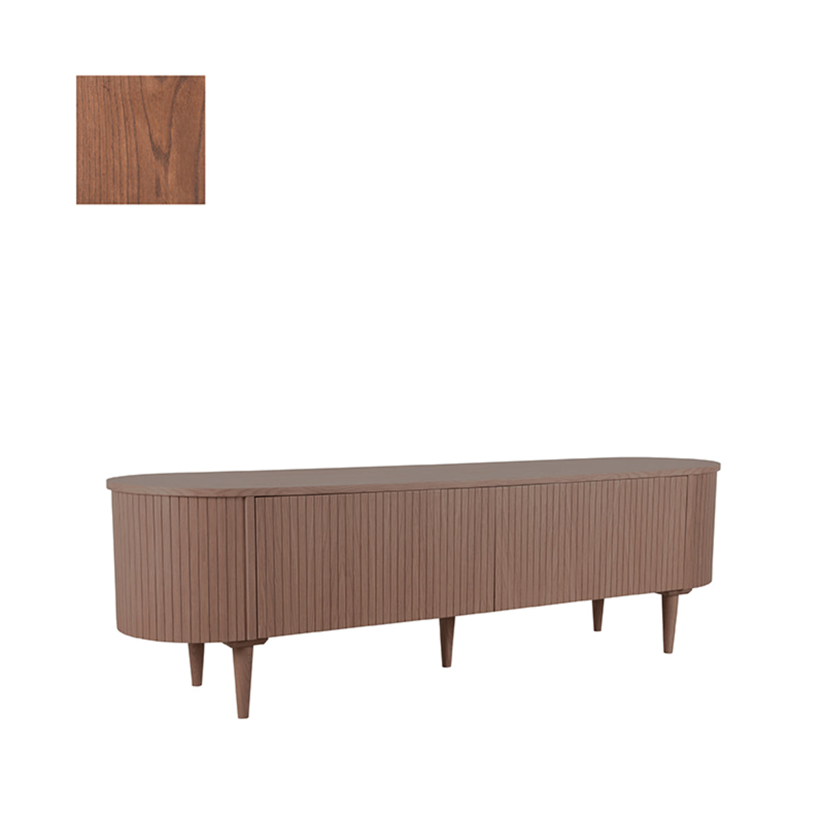 LABEL51 Tv-meubel Oliva - Walnoot - Eiken - Tv-Meubel 180 cm van LABEL51 – Luxe comfort op maat van PureWonen. Vraag naar de beste prijs.