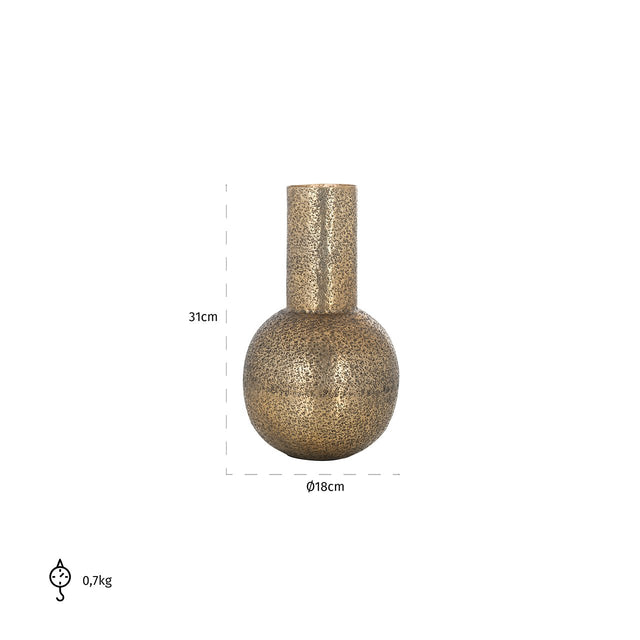 Vaas Darcey klein (Brushed Gold) van Richmond Interiors – Luxe comfort op maat van PureWonen. Vraag naar de beste prijs.