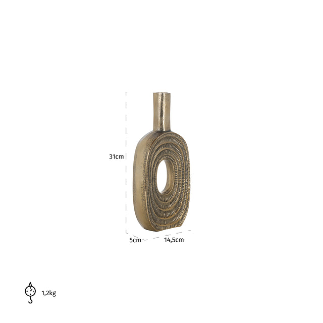 Vaas Emar klein (Brushed Gold) van Richmond Interiors – Luxe comfort op maat van PureWonen. Vraag naar de beste prijs.