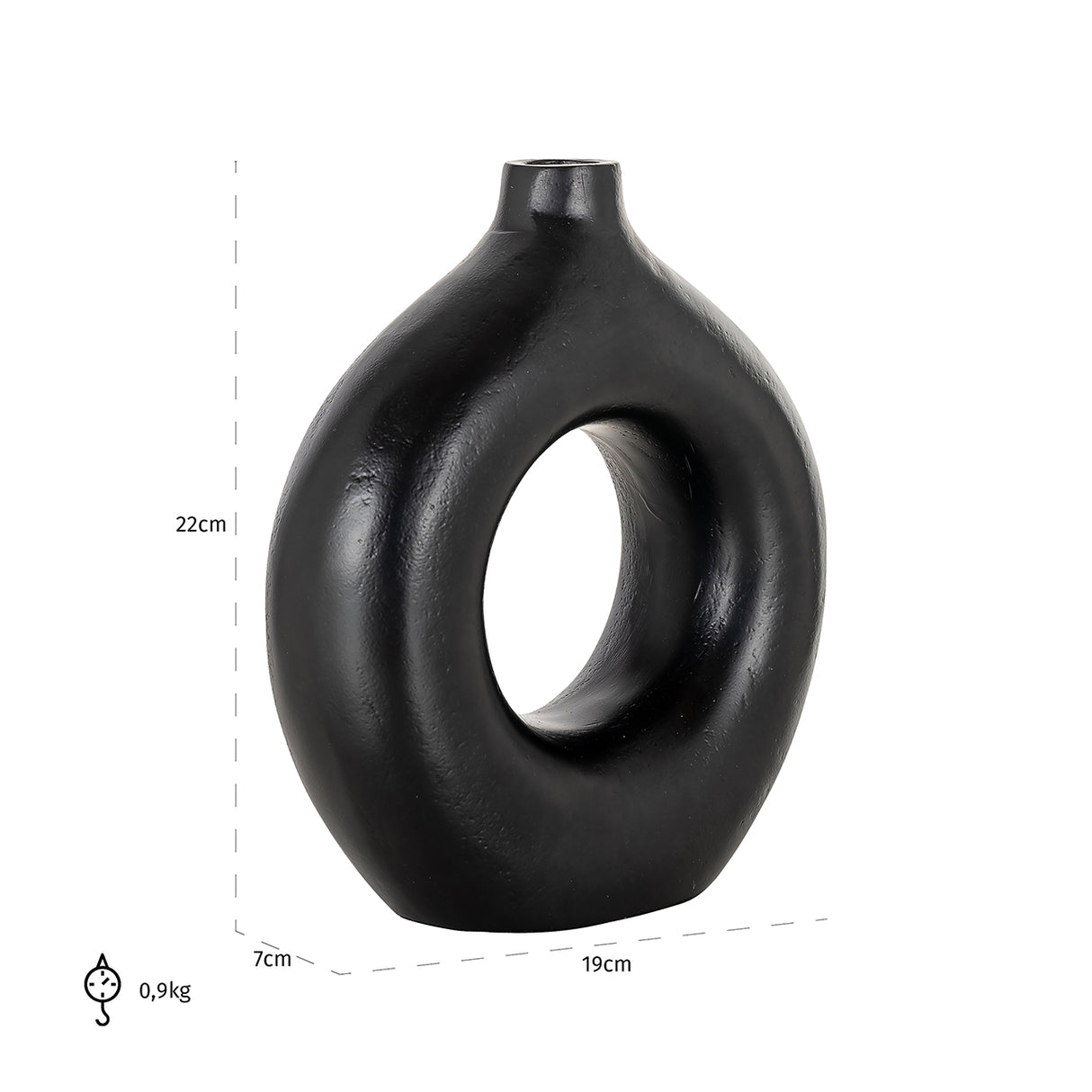 Vaas Felice zwart (Black) van Richmond Interiors – Luxe comfort op maat van PureWonen. Vraag naar de beste prijs.
