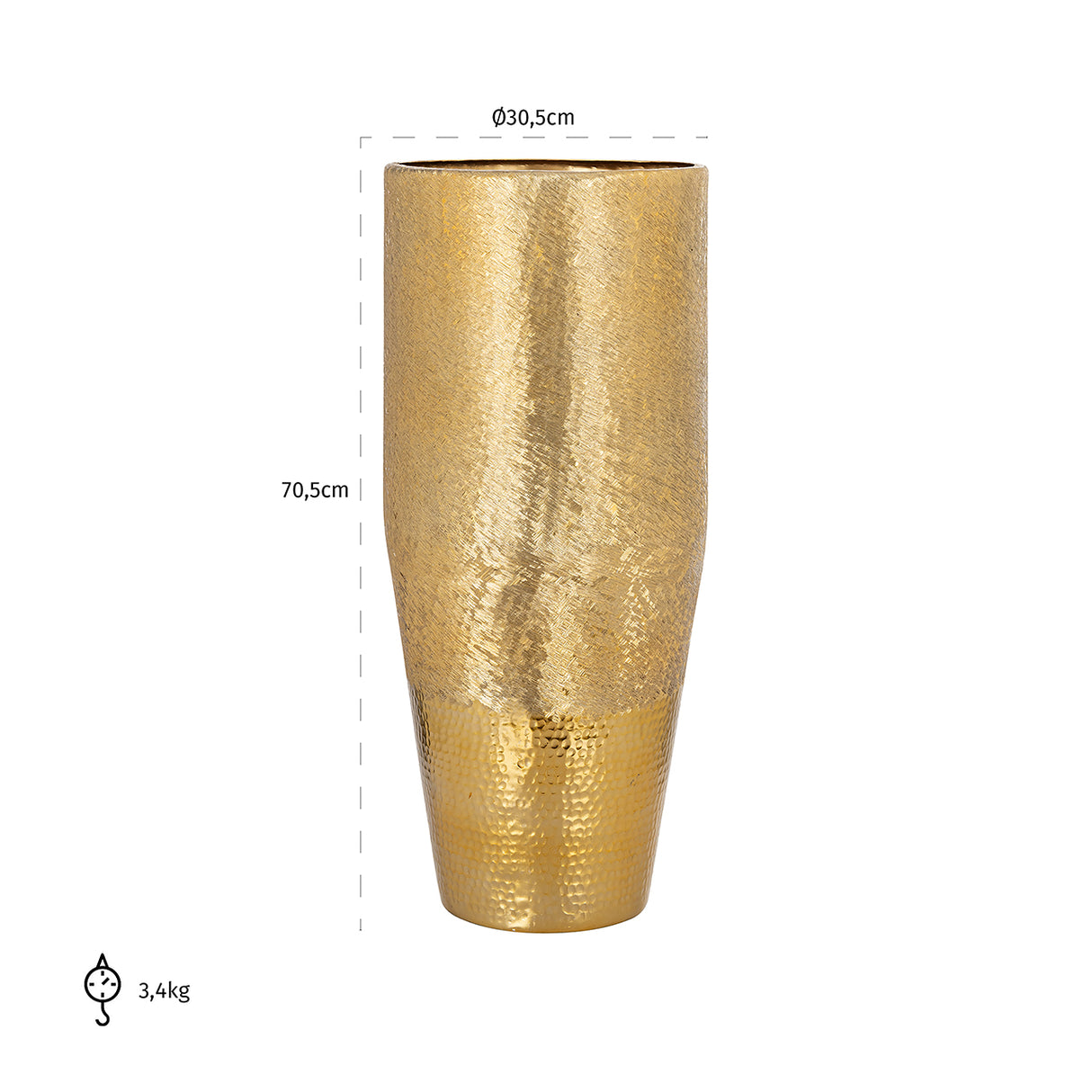Vaas Nalim (Gold) van Richmond Interiors – Luxe comfort op maat van PureWonen. Vraag naar de beste prijs.