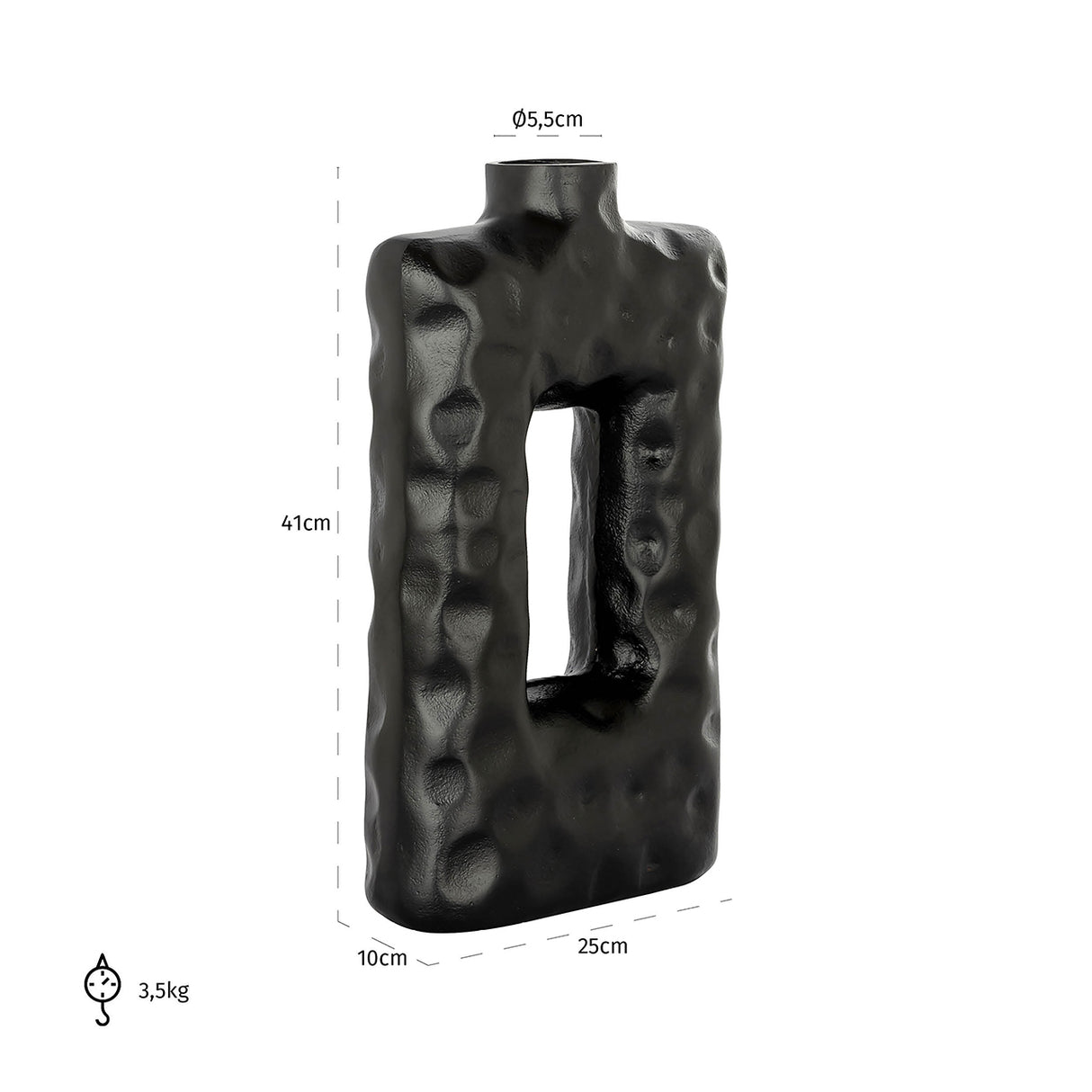 Vaas Alain (Black) van Richmond Interiors – Luxe comfort op maat van PureWonen. Vraag naar de beste prijs.