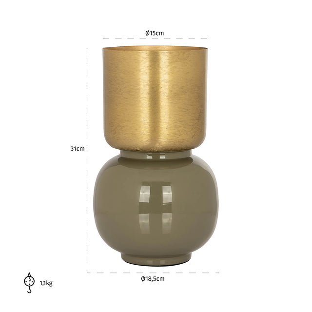 Vaas Clover (Brushed Gold) van Richmond Interiors – Luxe comfort op maat van PureWonen. Vraag naar de beste prijs.