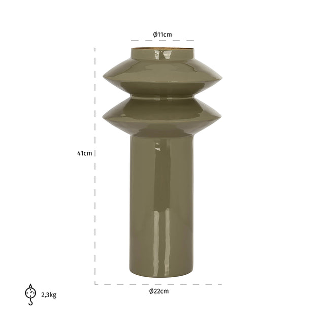 Vaas Flora (Olive) van Richmond Interiors – Luxe comfort op maat van PureWonen. Vraag naar de beste prijs.