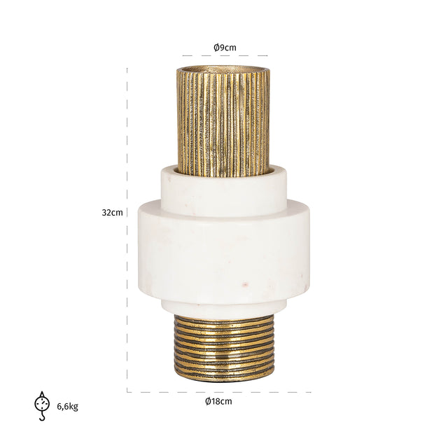 Vaas Kai shiny brass (Gold) van Richmond Interiors – Luxe comfort op maat van PureWonen. Vraag naar de beste prijs.