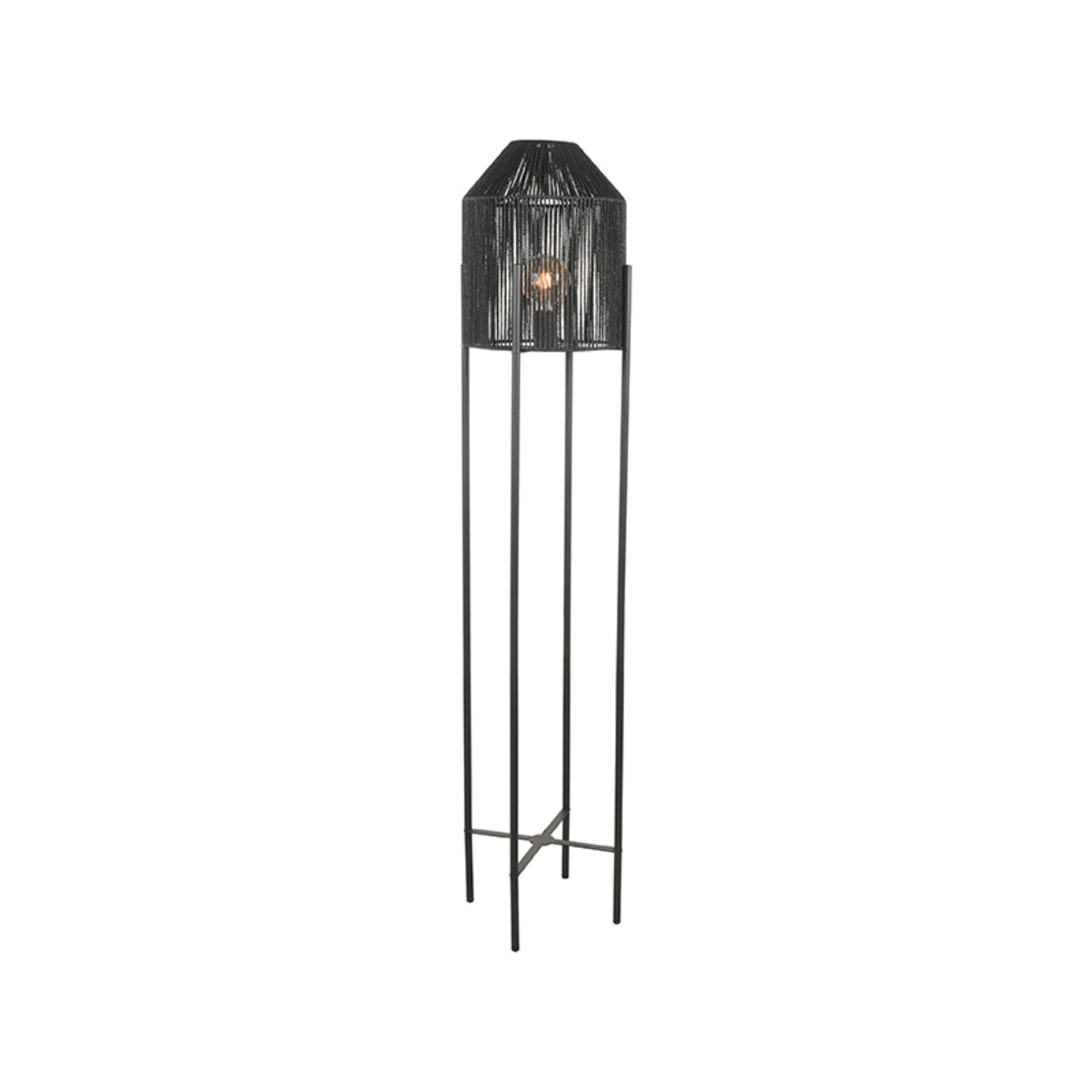 LABEL51 Vloerlamp Ibiza - Zwart - Jute van LABEL51 – Luxe comfort op maat van PureWonen. Vraag naar de beste prijs.