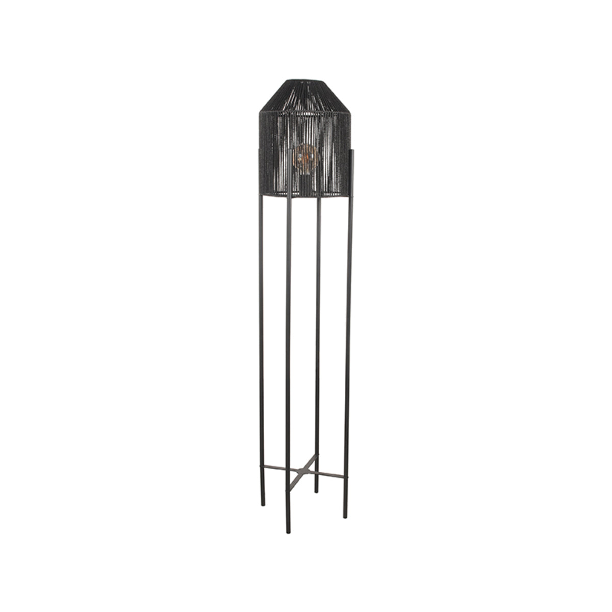 LABEL51 Vloerlamp Ibiza - Zwart - Jute van LABEL51 – Luxe comfort op maat van PureWonen. Vraag naar de beste prijs.