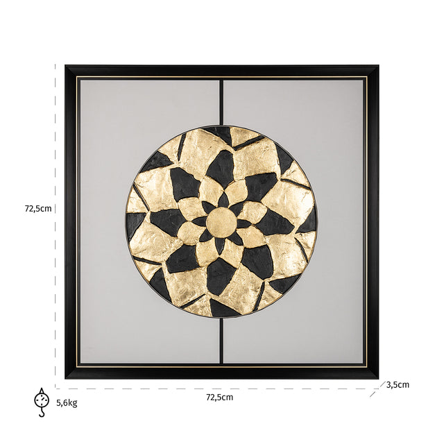 Wall art Sun (Black/gold) van Richmond Interiors – Luxe comfort op maat van PureWonen. Vraag naar de beste prijs.