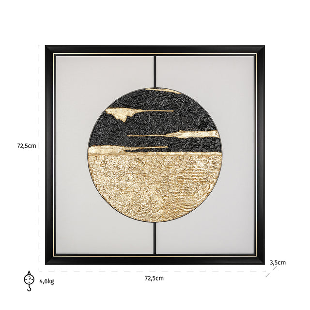Wall art Moon (Black/gold) van Richmond Interiors – Luxe comfort op maat van PureWonen. Vraag naar de beste prijs.