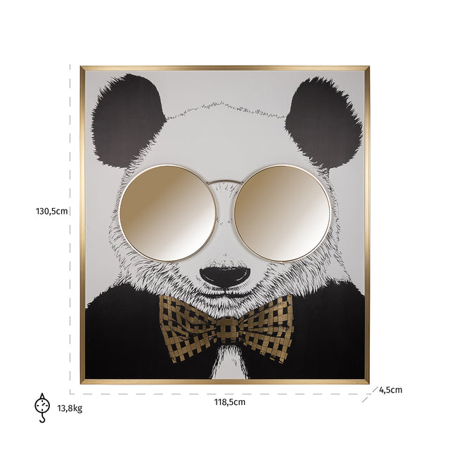 Wall art shiny Panda (Black/gold) van Richmond Interiors – Luxe comfort op maat van PureWonen. Vraag naar de beste prijs.