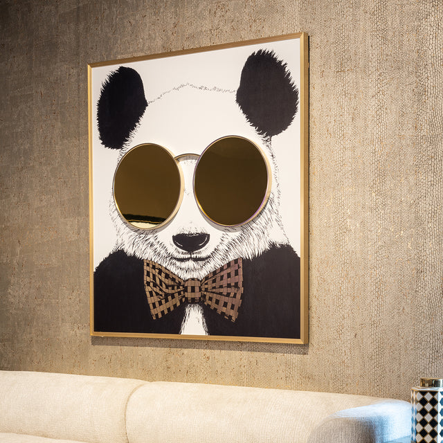 Wall art shiny Panda (Black/gold) van Richmond Interiors – Luxe comfort op maat van PureWonen. Vraag naar de beste prijs.