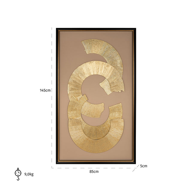 Wall art Eden (Black/gold) van Richmond Interiors – Luxe comfort op maat van PureWonen. Vraag naar de beste prijs.