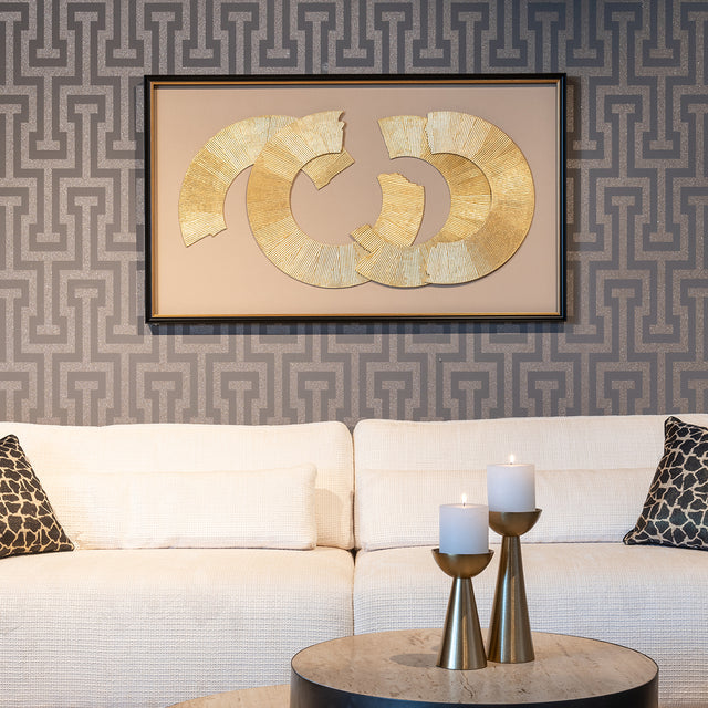 Wall art Eden (Black/gold) van Richmond Interiors – Luxe comfort op maat van PureWonen. Vraag naar de beste prijs.