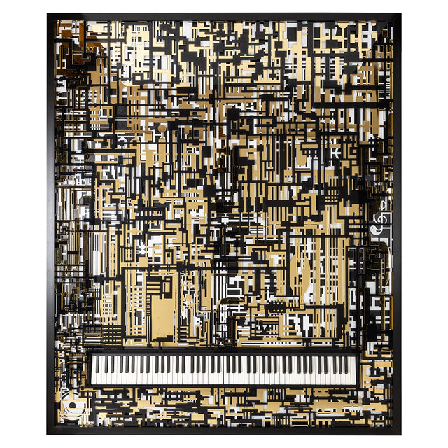 Wall art Piano Wibi (Black/gold) van Richmond Interiors – Luxe comfort op maat van PureWonen. Vraag naar de beste prijs.