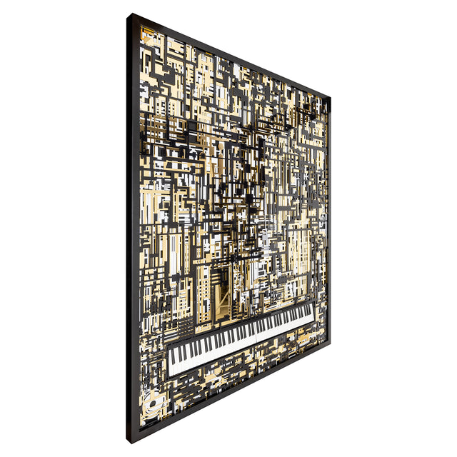 Wall art Piano Wibi (Black/gold) van Richmond Interiors – Luxe comfort op maat van PureWonen. Vraag naar de beste prijs.