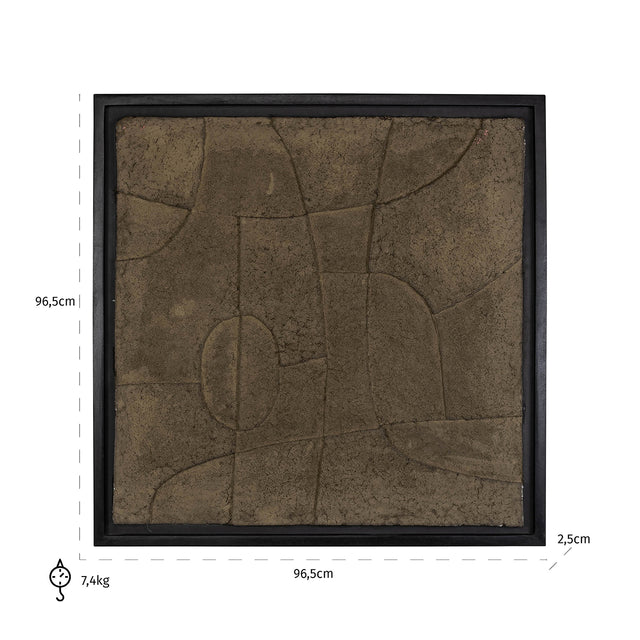 Wall art Phoebe olive (Olive) van Richmond Interiors - laagste prijs offerte van PureWonen