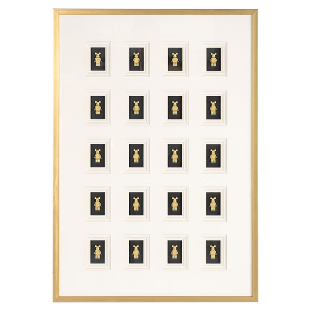Wall art Bear block 3D (Black/gold) van Richmond Interiors – Luxe comfort op maat van PureWonen. Vraag naar de beste prijs.