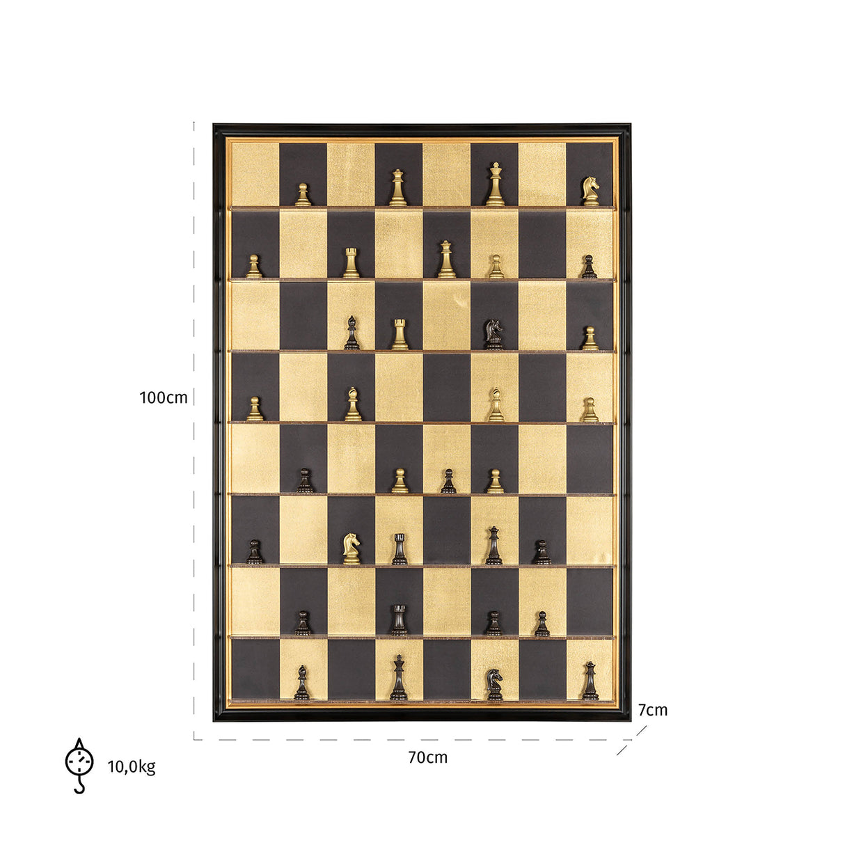 Wall art Nala (Black/gold) van Richmond Interiors – Luxe comfort op maat van PureWonen. Vraag naar de beste prijs.