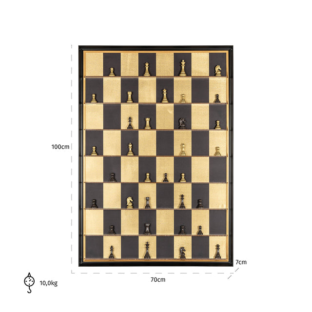 Wall art Nala (Black/gold) van Richmond Interiors – Luxe comfort op maat van PureWonen. Vraag naar de beste prijs.