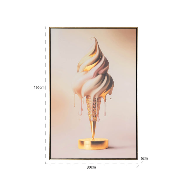 Wall art Icecream (Gold) van Richmond Interiors – Luxe comfort op maat van PureWonen. Vraag naar de beste prijs.