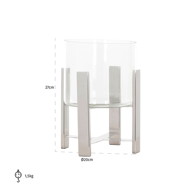 Windlicht Tiko zilver (Silver) van Richmond Interiors – Luxe comfort op maat van PureWonen. Vraag naar de beste prijs.