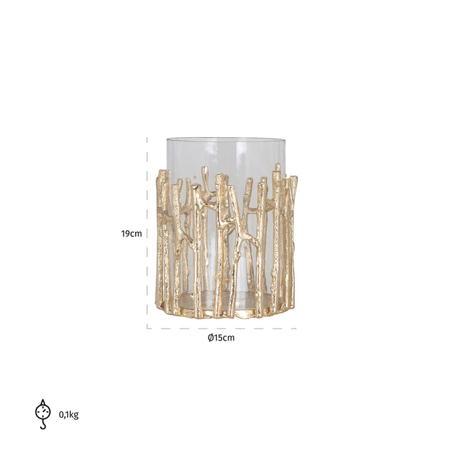 Windlicht Loretta klein (Gold) van Richmond Interiors – Luxe comfort op maat van PureWonen. Vraag naar de beste prijs.