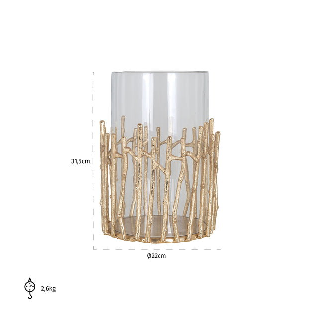 Windlicht Loretta groot (Gold) van Richmond Interiors – Luxe comfort op maat van PureWonen. Vraag naar de beste prijs.