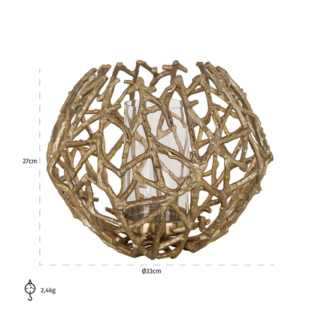 Windlicht Jaimy (Gold) van Richmond Interiors – Luxe comfort op maat van PureWonen. Vraag naar de beste prijs.