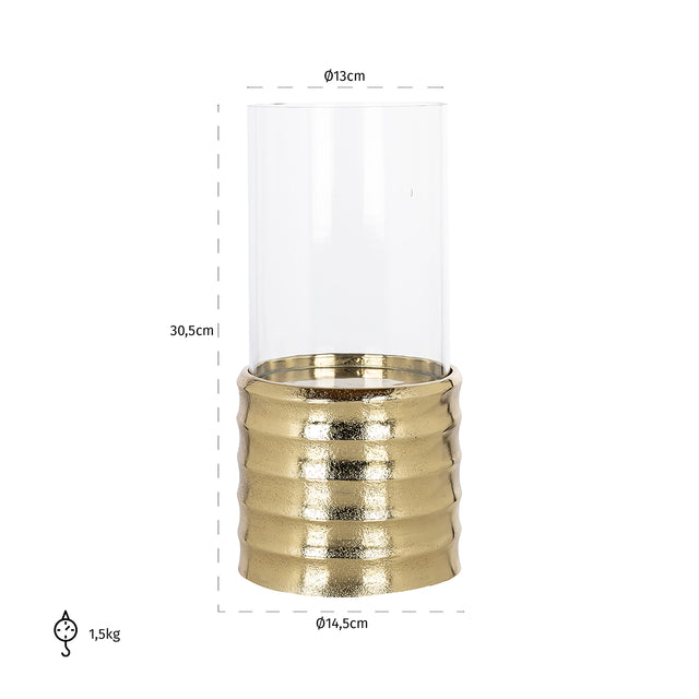 Windlicht Bodil klein (Gold) van Richmond Interiors – Luxe comfort op maat van PureWonen. Vraag naar de beste prijs.