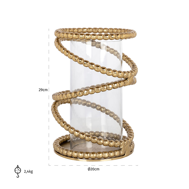 Windlicht Jaden klein (Brushed Gold) van Richmond Interiors – Luxe comfort op maat van PureWonen. Vraag naar de beste prijs.