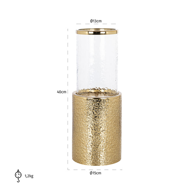 Windlicht Marlou groot (Gold) van Richmond Interiors – Luxe comfort op maat van PureWonen. Vraag naar de beste prijs.