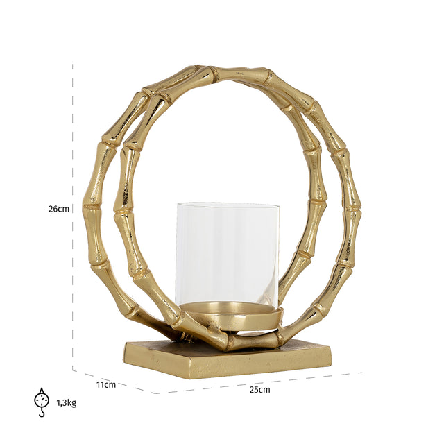 Windlicht Merlyn klein (Gold) van Richmond Interiors – Luxe comfort op maat van PureWonen. Vraag naar de beste prijs.