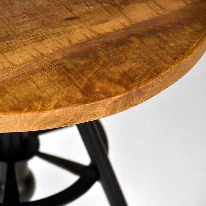 D-MAXX Bijzettafel Solid - Rough - Mangohout - 45 cm - Rond