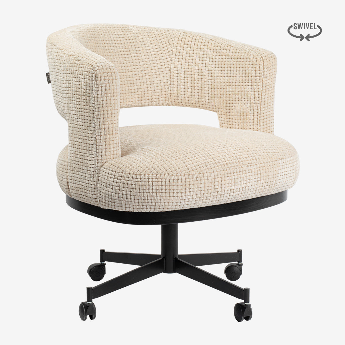 Bridgestone eetkamerstoel met wielen. van NIX Design – Luxe comfort op maat van PureWonen. Vraag naar de beste prijs.