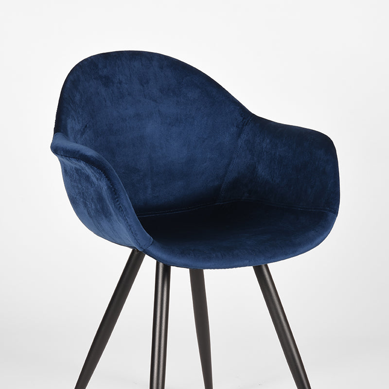 LABEL51 Eetkamerstoel Forli - Blauw - Fluweel van LABEL51 – Luxe comfort op maat van PureWonen. Vraag naar de beste prijs.