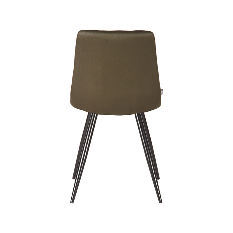 LABEL51 Eetkamerstoel Jay - Army green - Microfiber van LABEL51 – Luxe comfort op maat van PureWonen. Vraag naar de beste prijs.