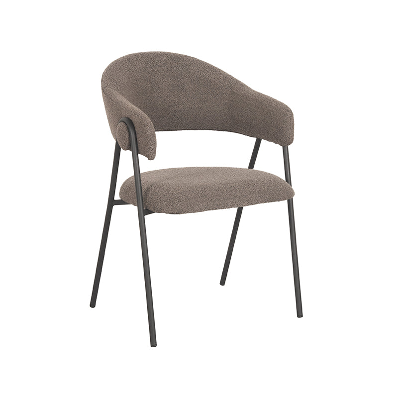 LABEL51 Eetkamerstoel Lowen - Bruin - Boucle van LABEL51 – Luxe comfort op maat van PureWonen. Vraag naar de beste prijs.