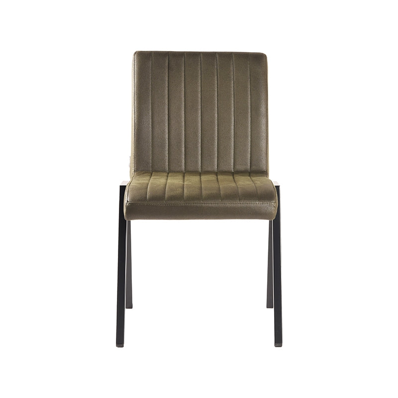 LABEL51 Eetkamerstoel Matz - Army green - Microfiber van LABEL51 – Luxe comfort op maat van PureWonen. Vraag naar de beste prijs.