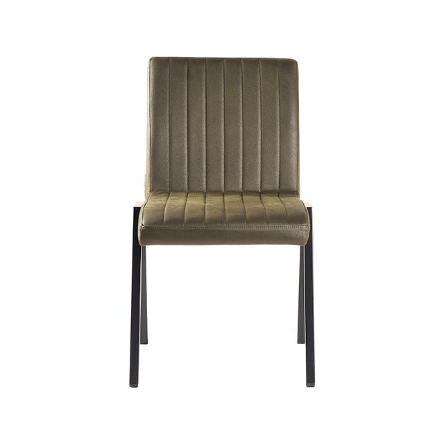 LABEL51 Eetkamerstoel Matz - Army green - Microfiber van LABEL51 – Luxe comfort op maat van PureWonen. Vraag naar de beste prijs.