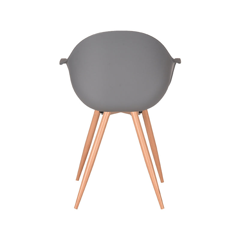 LABEL51 Eetkamerstoel Parma - Antraciet - Kunststof - Oak Metal Woodcover