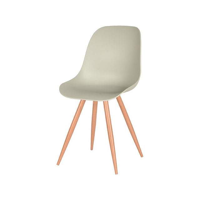LABEL51 Eetkamerstoel Rimini - Breeze - Kunststof - Oak Metal Woodcover