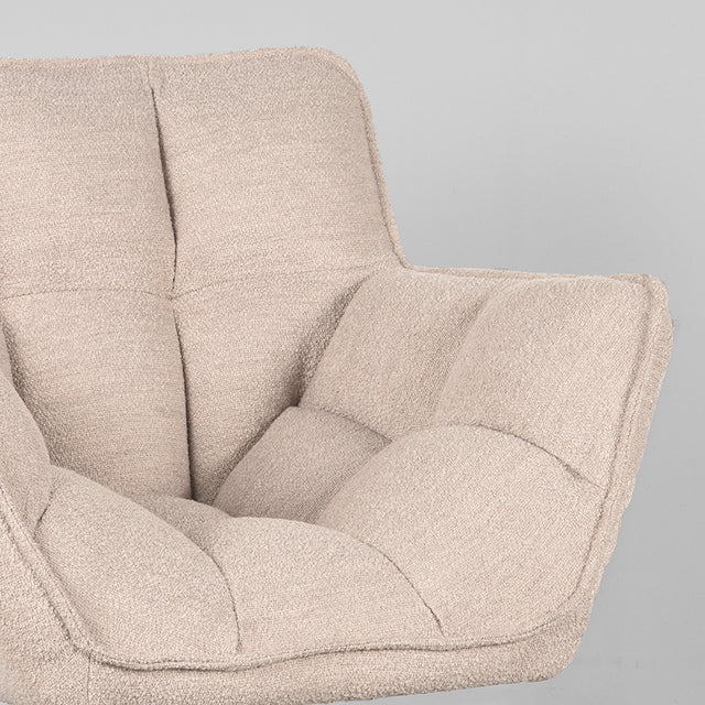LABEL51 Fauteuil Ian - Naturel - Boucle van LABEL51 – Luxe comfort op maat van PureWonen. Vraag naar de beste prijs.