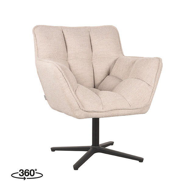 LABEL51 Fauteuil Ian - Naturel - Boucle van LABEL51 – Luxe comfort op maat van PureWonen. Vraag naar de beste prijs.