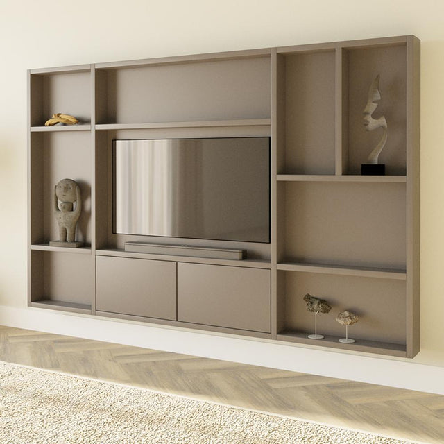 Flatbox Cinewall // Truffle Brown van area77 – Luxe comfort op maat van PureWonen. Vraag naar de beste prijs.