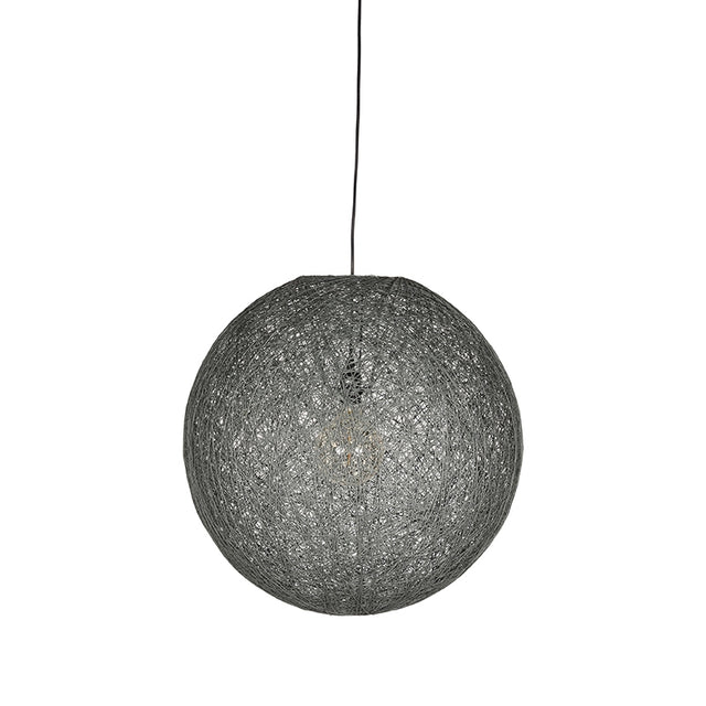 LABEL51 Hanglamp Twist - Grijs - Vlas - M van LABEL51 - laagste prijs offerte van PureWonen