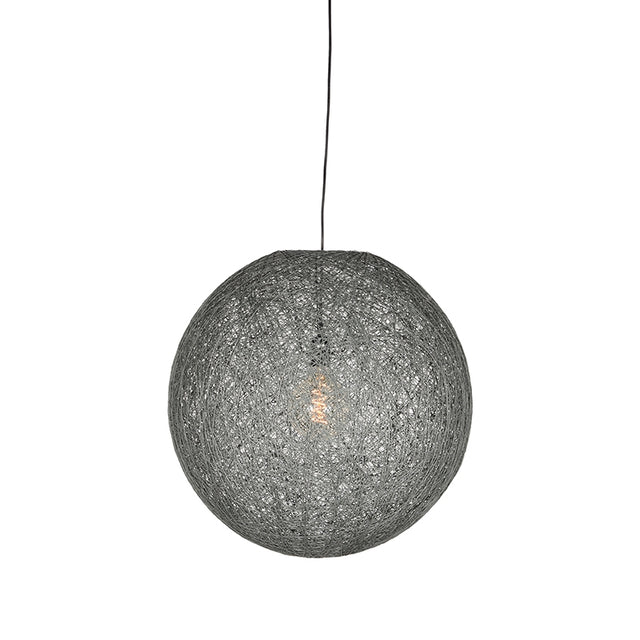 LABEL51 Hanglamp Twist - Grijs - Vlas - M van LABEL51 - laagste prijs offerte van PureWonen