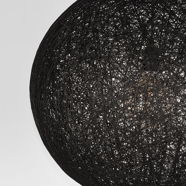 Hanglamp Twist - Zwart - Vlas - L van LABEL51 – Luxe comfort op maat van PureWonen. Vraag naar de beste prijs.