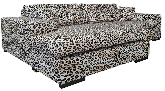 Hulk loungebank stof PANTER print van PureWonen – Luxe comfort op maat van PureWonen. Vraag naar de beste prijs.