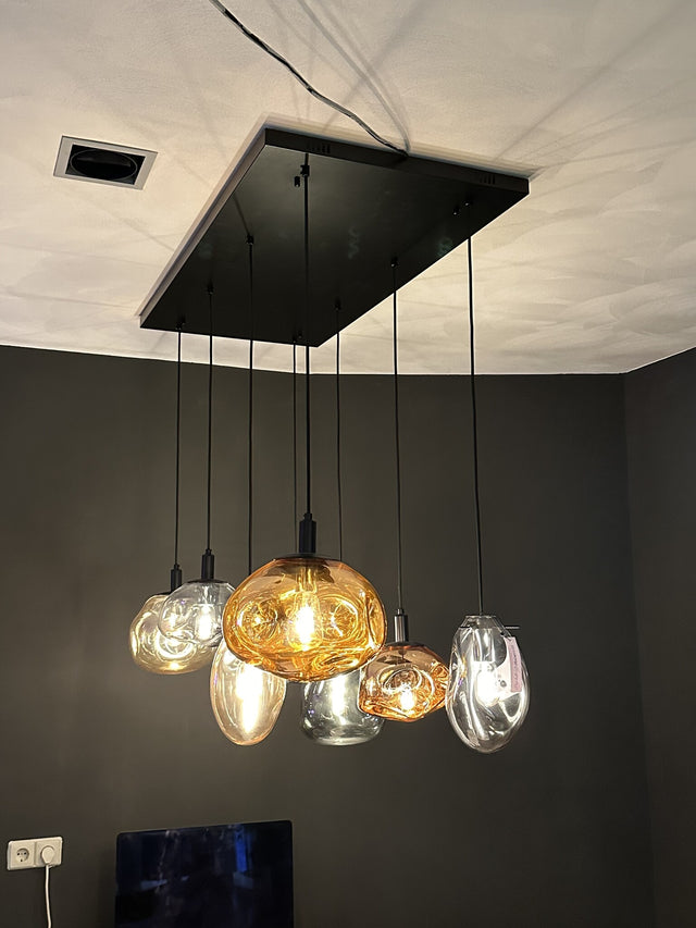 Sale 8 glazen bollen lamp. showroom van Sale producten uit de outlet locatie. - laagste prijs offerte van PureWonen
