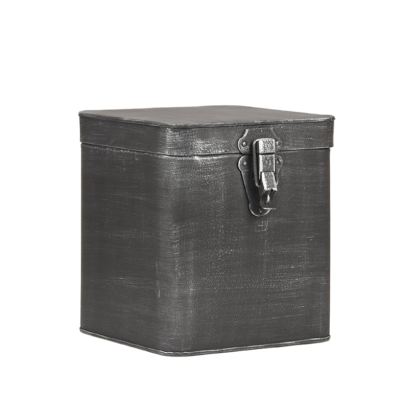 LABEL51 Opbergkist - Antiek grijs - Metaal - XL 18x19x21 cm van LABEL51 – Luxe comfort op maat van PureWonen. Vraag naar de beste prijs.